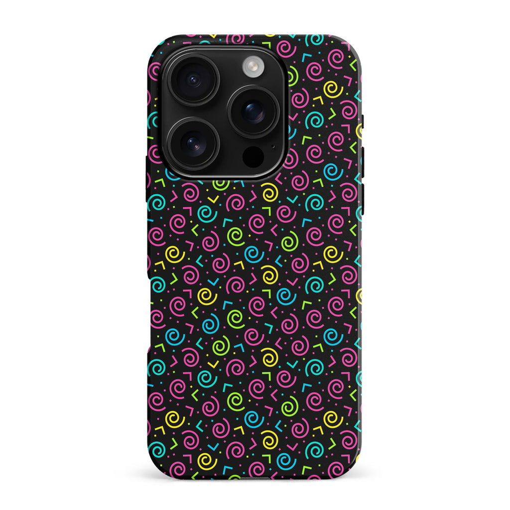 iPhone 16 Pro Max 90's Dance Party Phone Case in Black