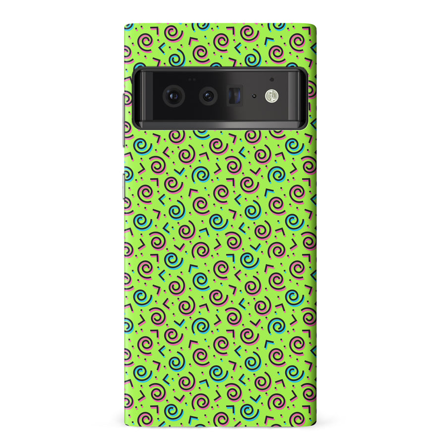 Google Pixel 6 Pro 90's Dance Party Phone Case in Green