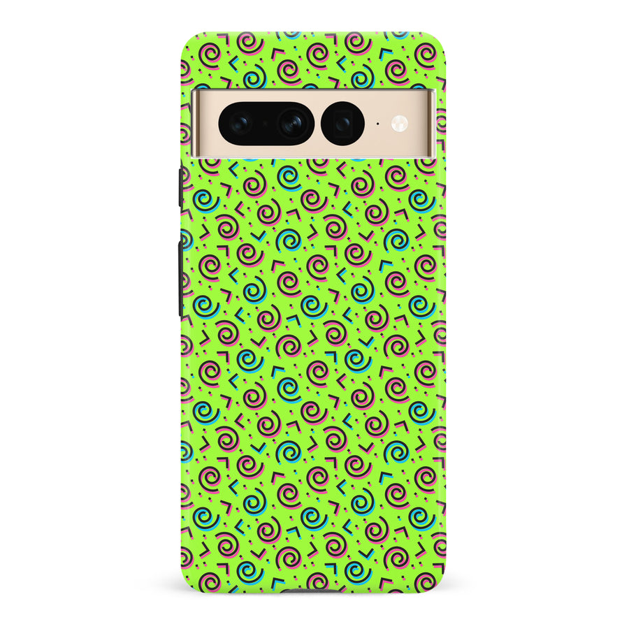 Google Pixel 7 Pro 90's Dance Party Phone Case in Green