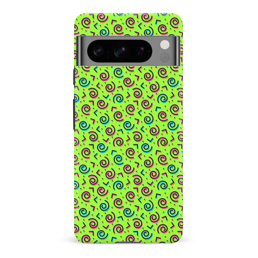 Google Pixel 8 Pro 90's Dance Party Phone Case in Green