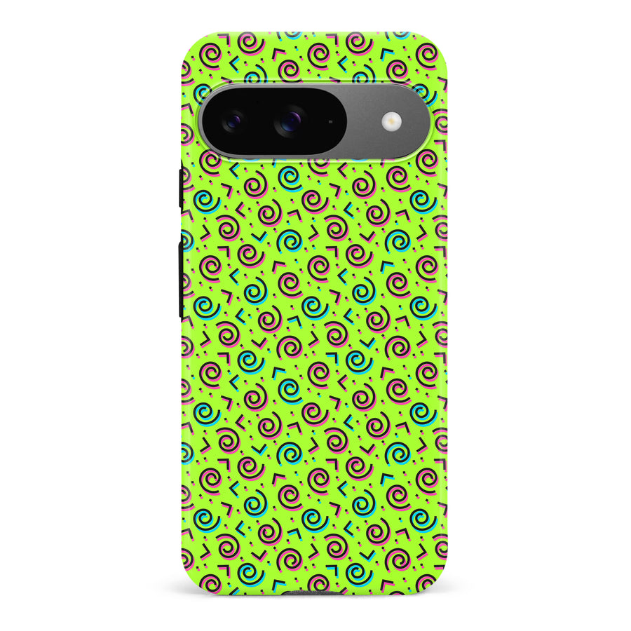 Google Pixel 9 90's Dance Party Phone Case in Green
