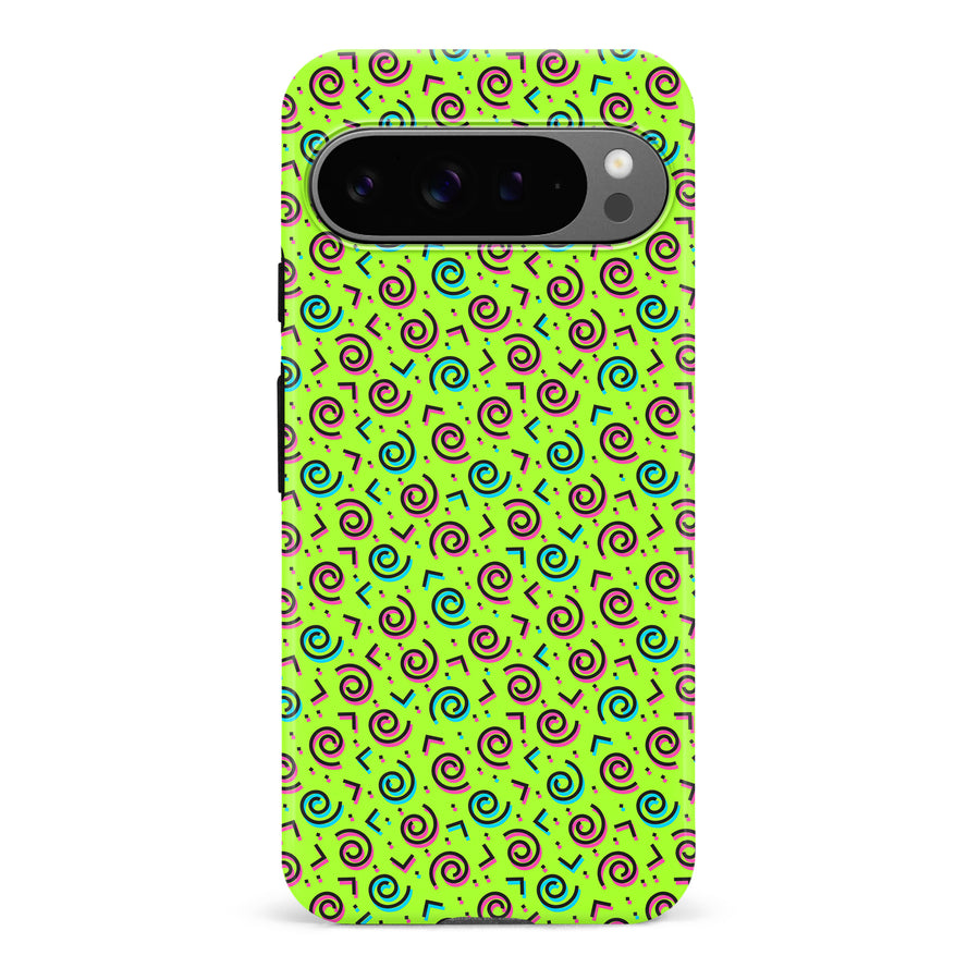 Google Pixel 9 Pro 90's Dance Party Phone Case in Green