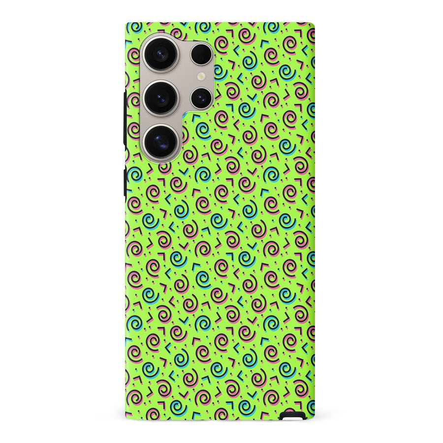 Samsung Galaxy S24 Ultra 90's Dance Party Phone Case in Green