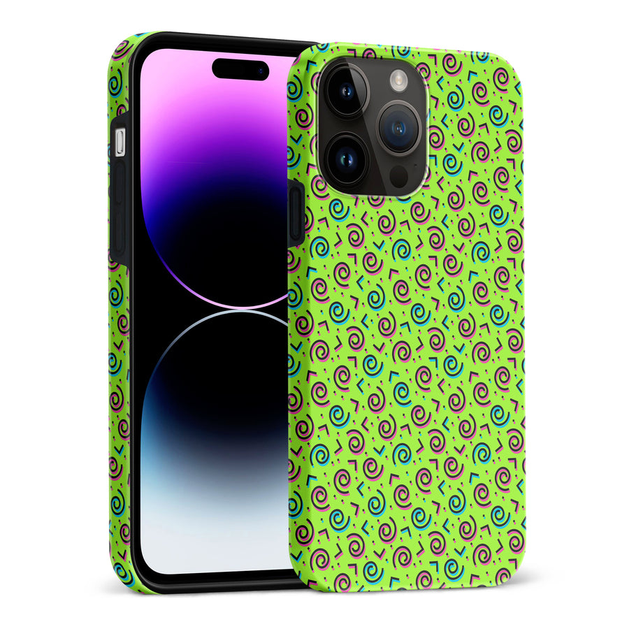 iPhone 15 Pro Max 90's Dance Party Phone Case in Green