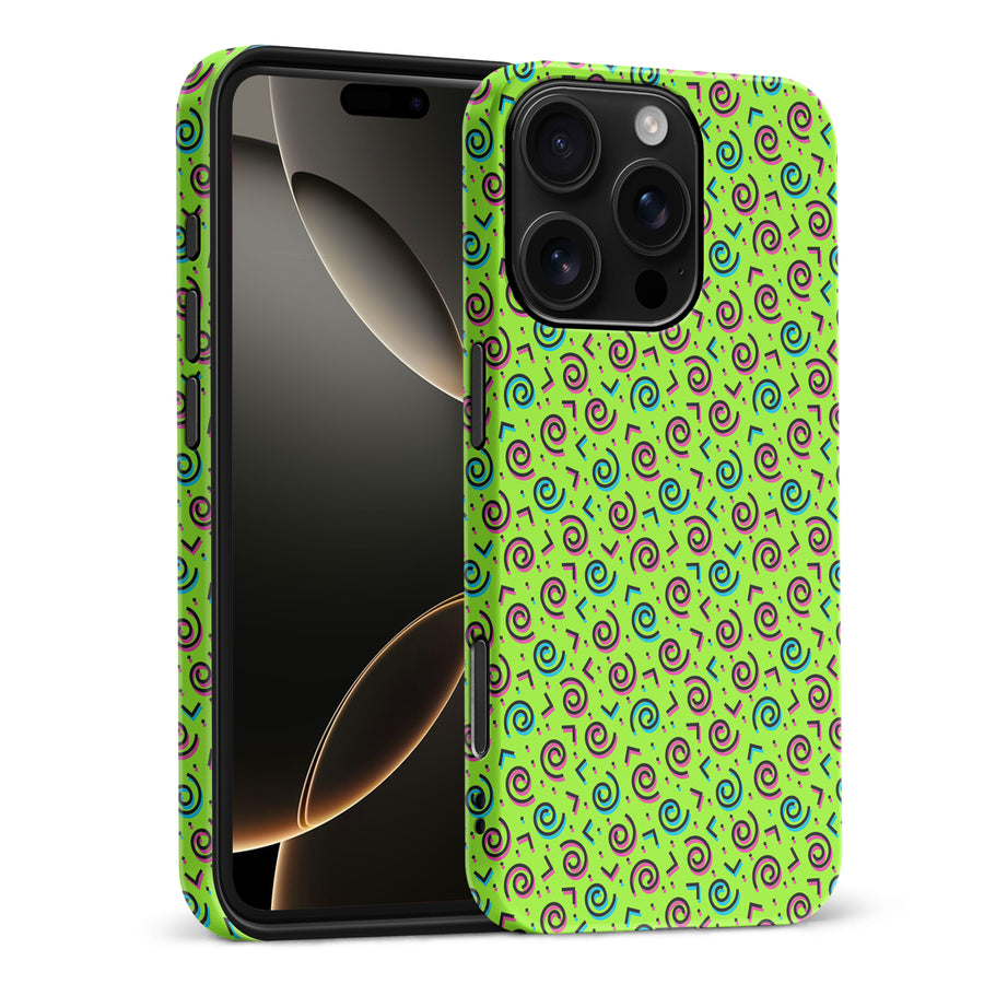 iPhone 16 Pro Max 90's Dance Party Phone Case in Green
