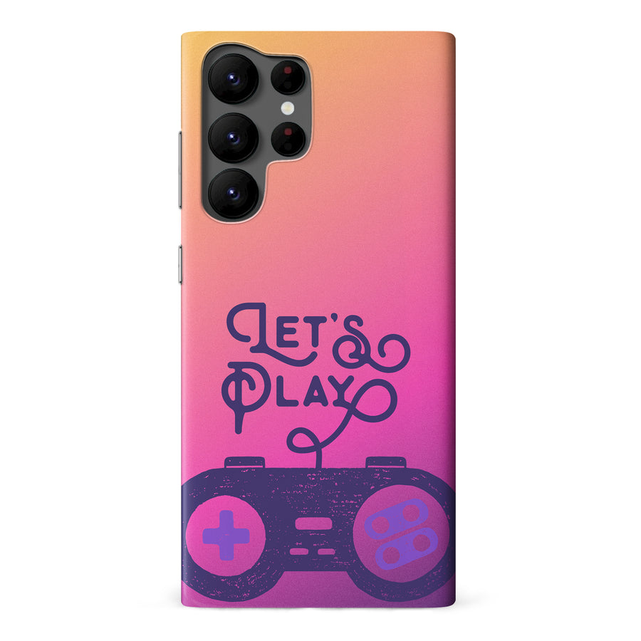Samsung Galaxy S22 Ultra Let's Play Phone Case in Magenta