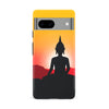 Google Pixel 8A Meditating Buddha Indian Phone Case in Yellow]
