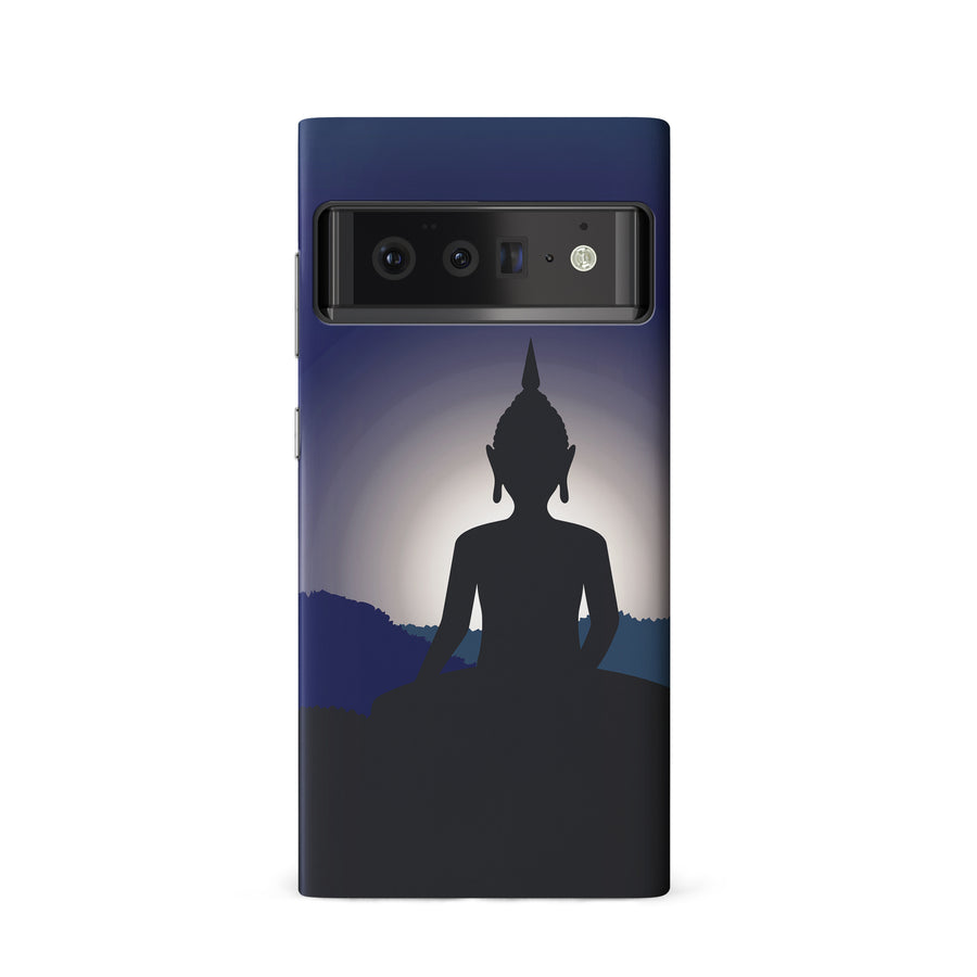 Google Pixel 6 Meditating Buddha Indian Phone Case in Blue
