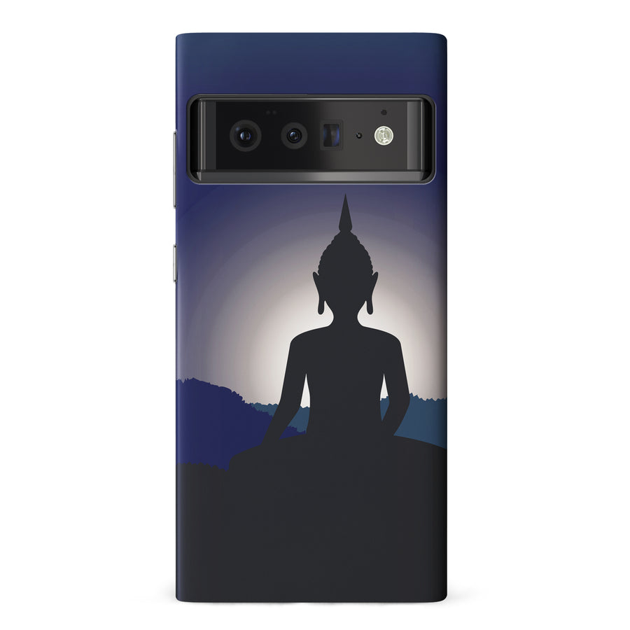 Google Pixel 6 Pro Meditating Buddha Indian Phone Case in Blue