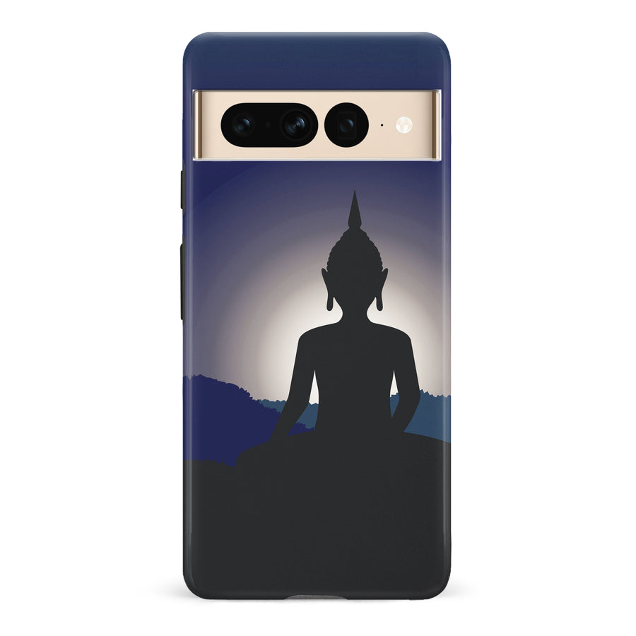 Google Pixel 7 Pro Meditating Buddha Indian Phone Case in Blue