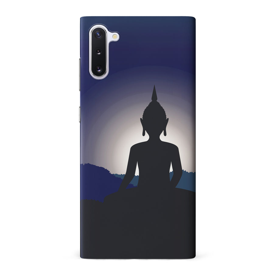 Samsung Galaxy Note 10 Meditating Buddha Indian Phone Case in Blue