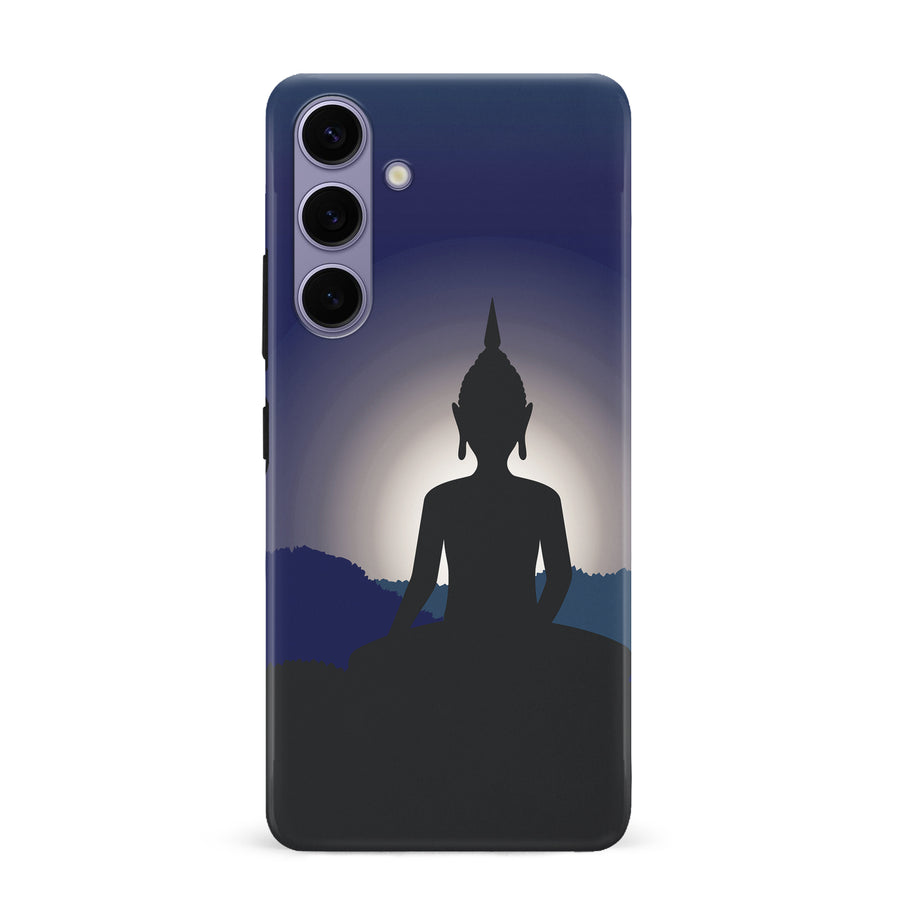 Samsung Galaxy S24 Plus Meditating Buddha Indian Phone Case - Blue
