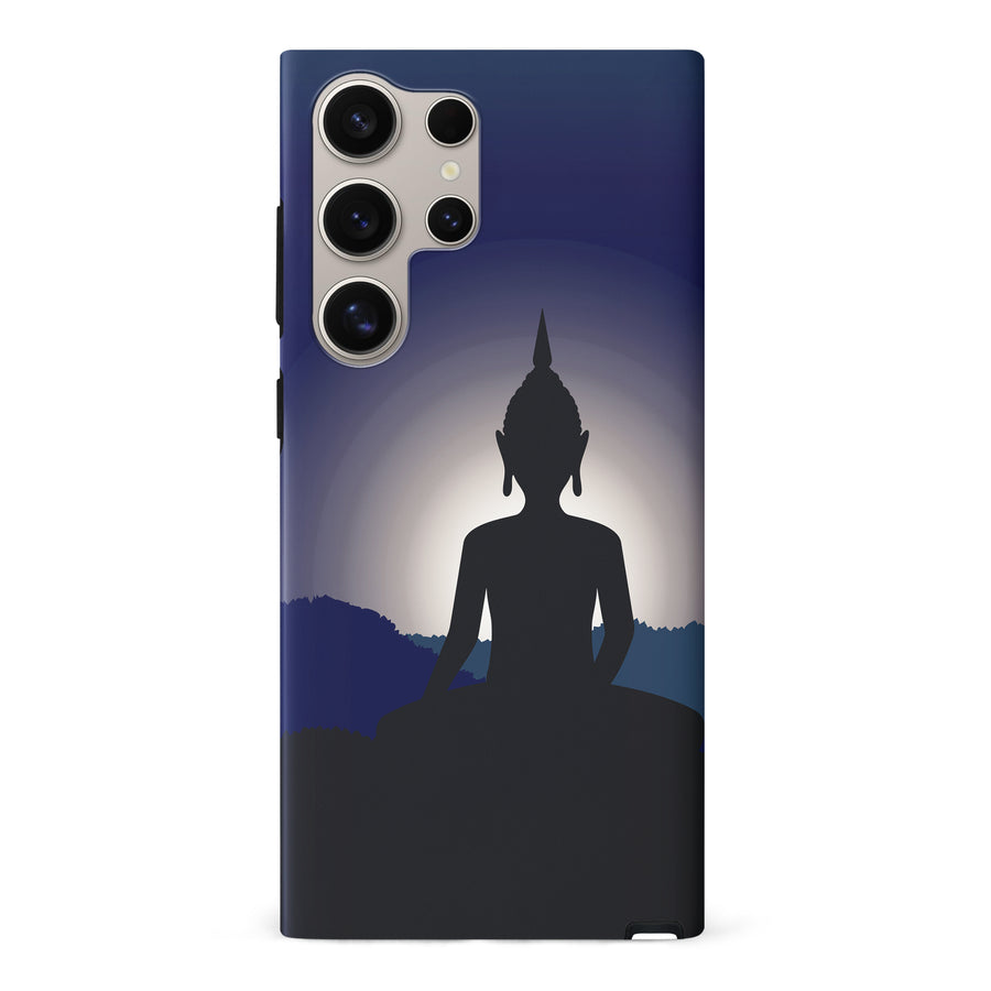 Samsung Galaxy S24 Ultra Meditating Buddha Indian Phone Case - Blue