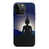 iPhone 15 Pro Max Meditating Buddha Indian Phone Case in Blue