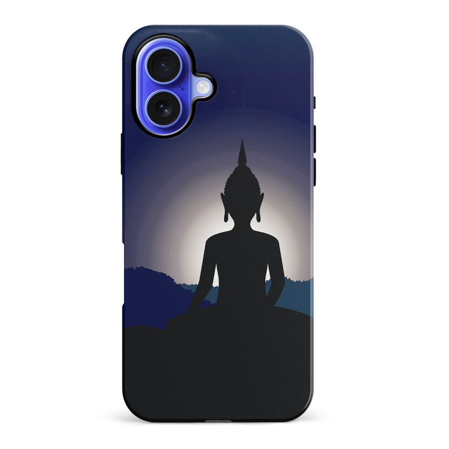iPhone 16 Plus Meditating Buddha Indian Phone Case in Blue