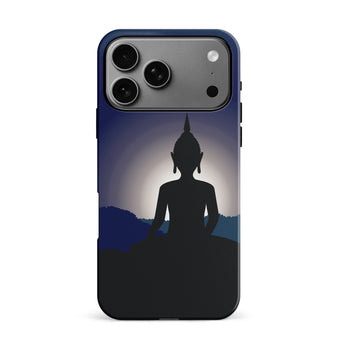 iPhone 17 Pro Max Meditating Buddha Indian Phone Case Blue