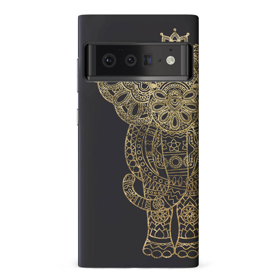 Google Pixel 6 Pro Indian Elephant Phone Case in Black