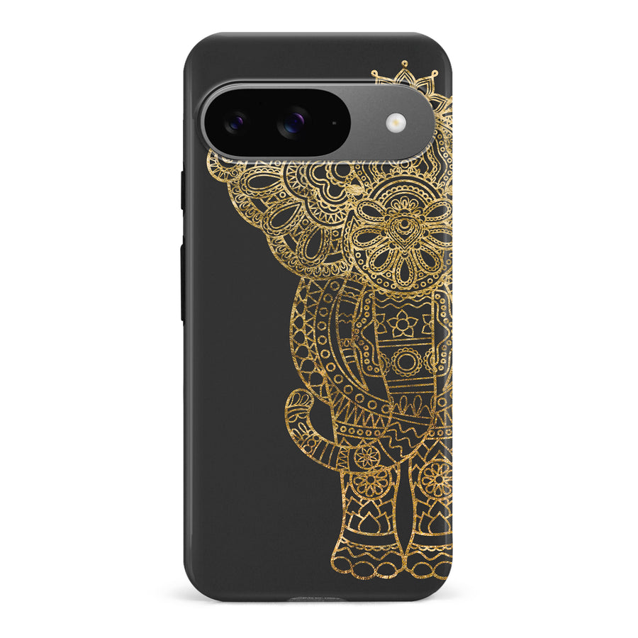 Google Pixel 9 Indian Elephant Phone Case in Black