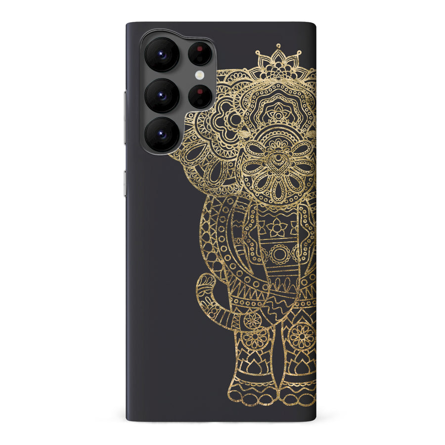 Samsung Galaxy S22 Ultra Indian Elephant Phone Case in Black
