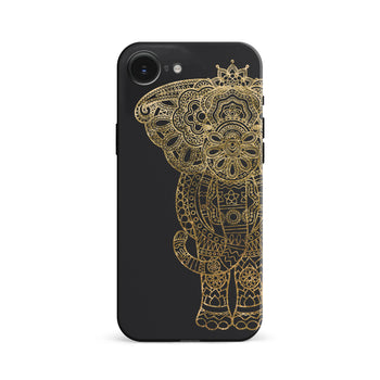 iPhone 16e Indian Elephant Phone Case Black