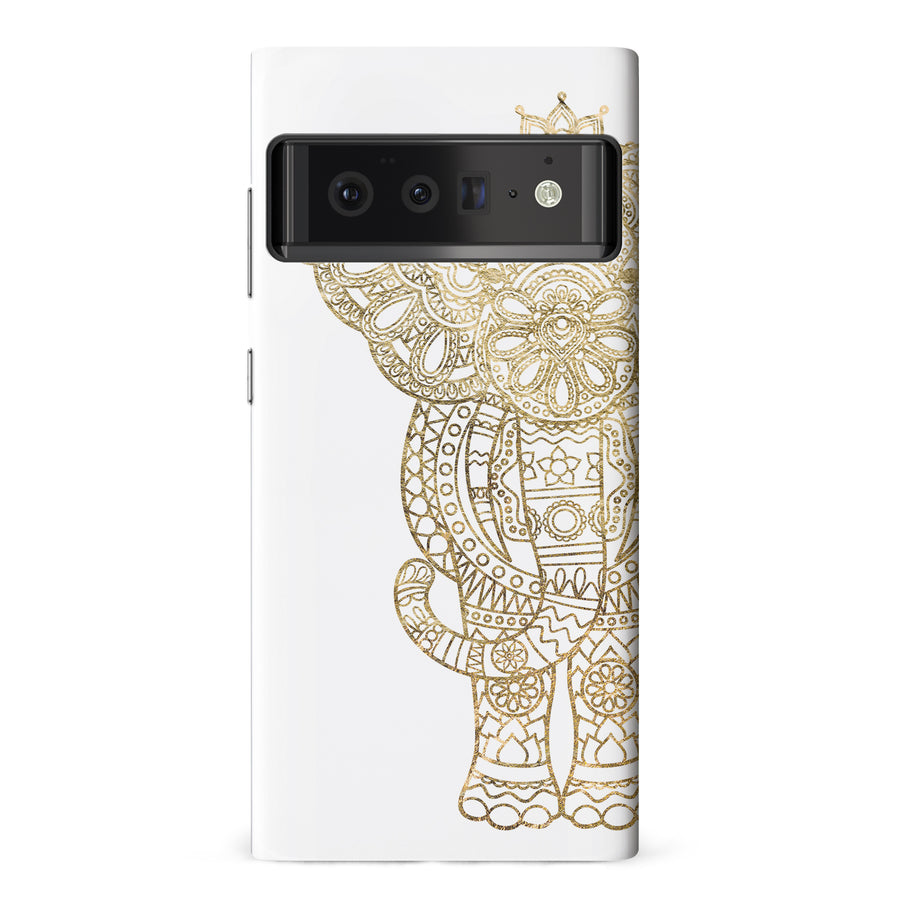 Google Pixel 6 Pro Indian Elephant Phone Case in White