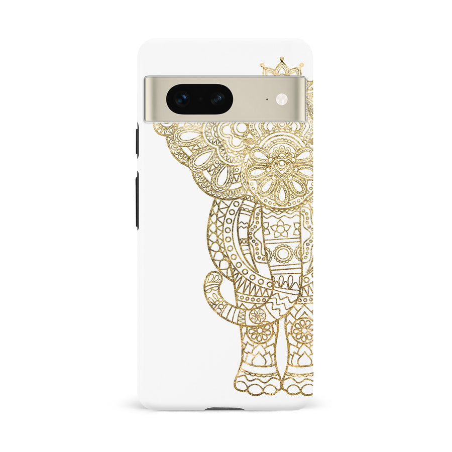 Google Pixel 7 Indian Elephant Phone Case in White
