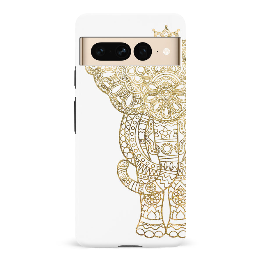 Google Pixel 7 Pro Indian Elephant Phone Case in White