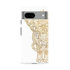 Google Pixel 8A Indian Elephant Phone Case in White
