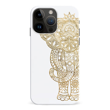 iPhone 15 Pro Max Indian Elephant Phone Case in White