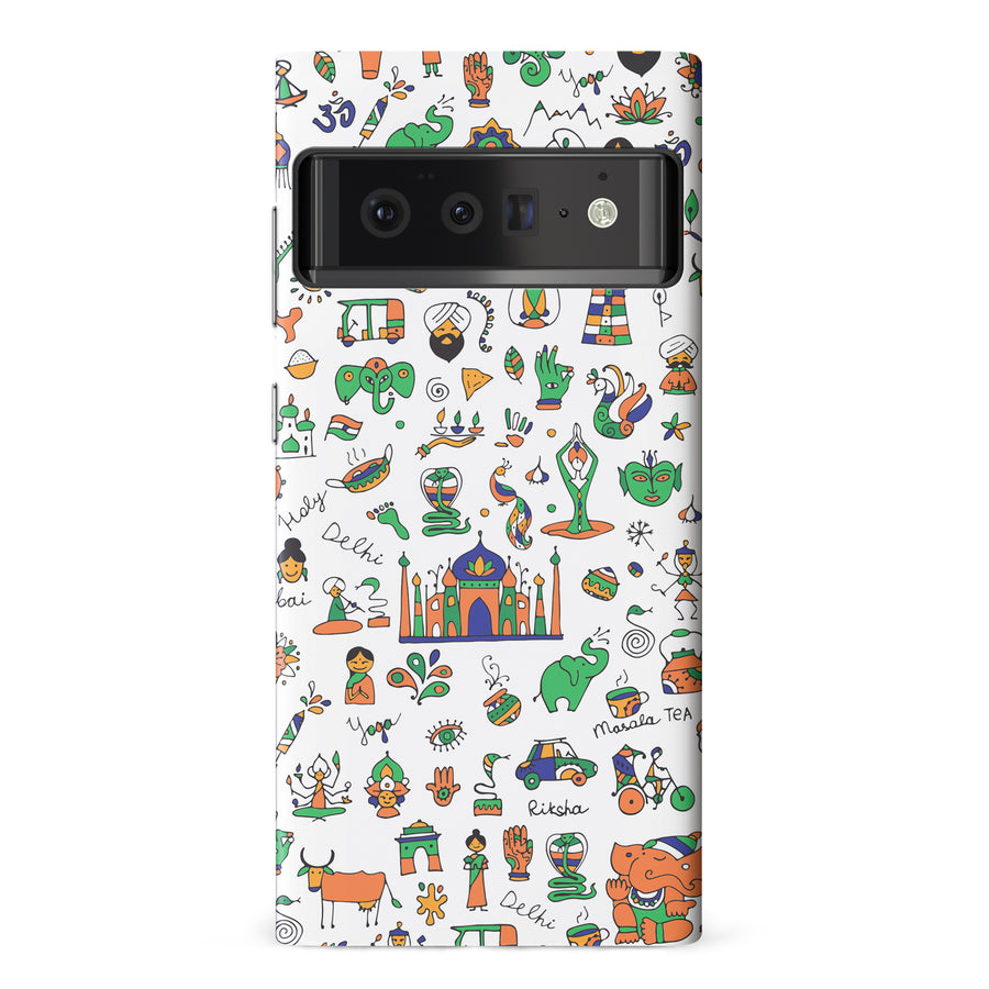 Google Pixel 6 Pro Taste of India Phone Case in White