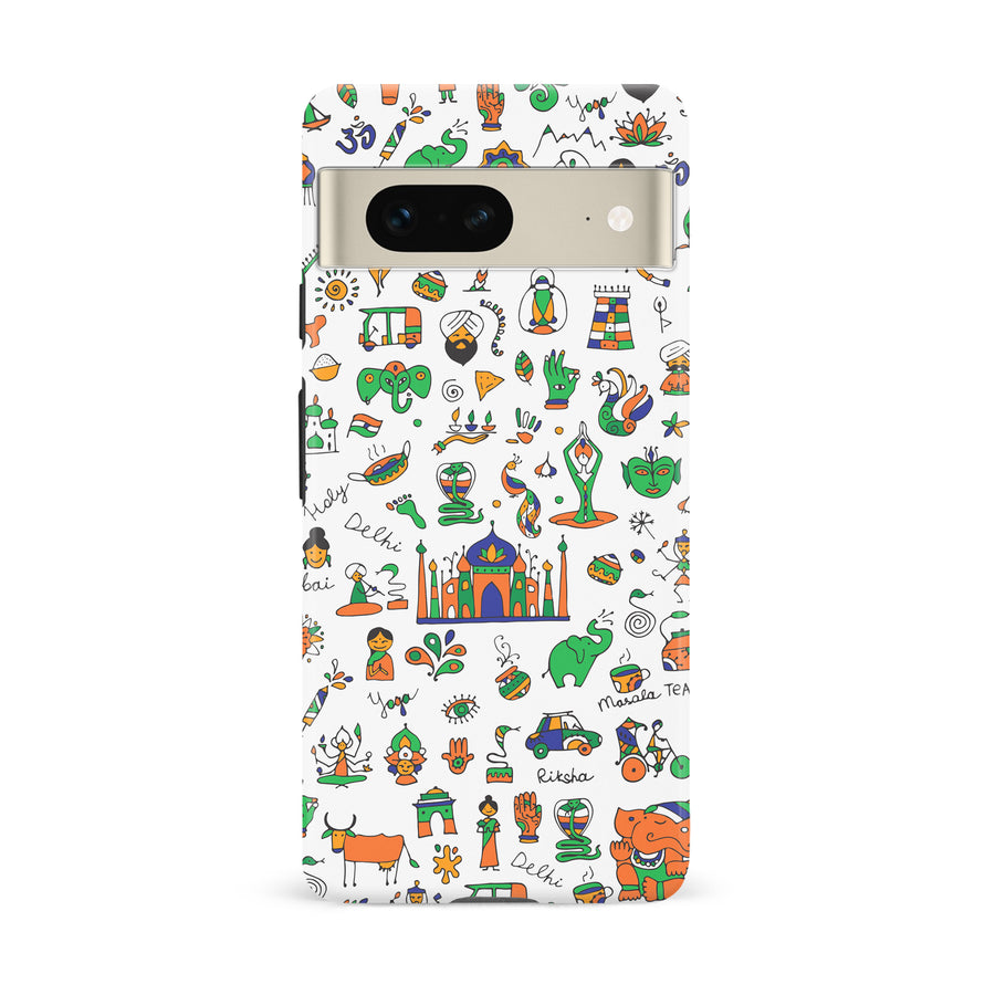Google Pixel 7 Taste of India Phone Case in White