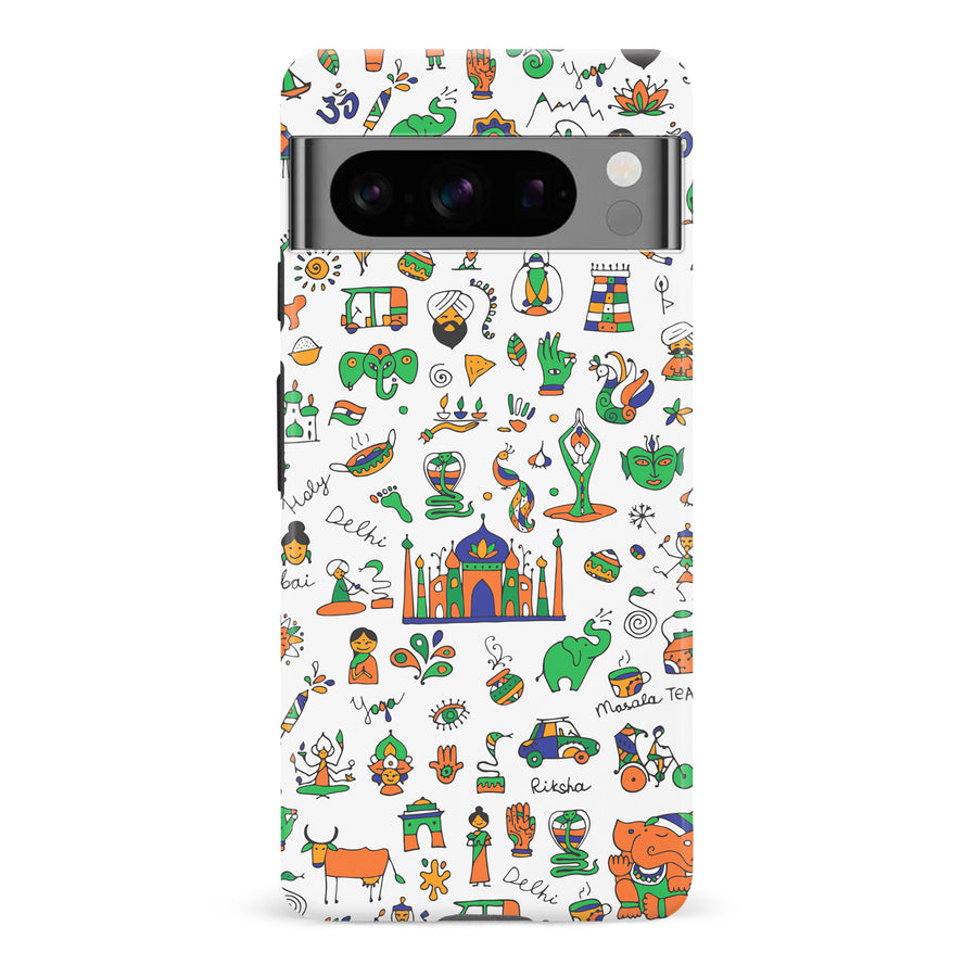 Google Pixel 8 Pro Taste of India Phone Case in White