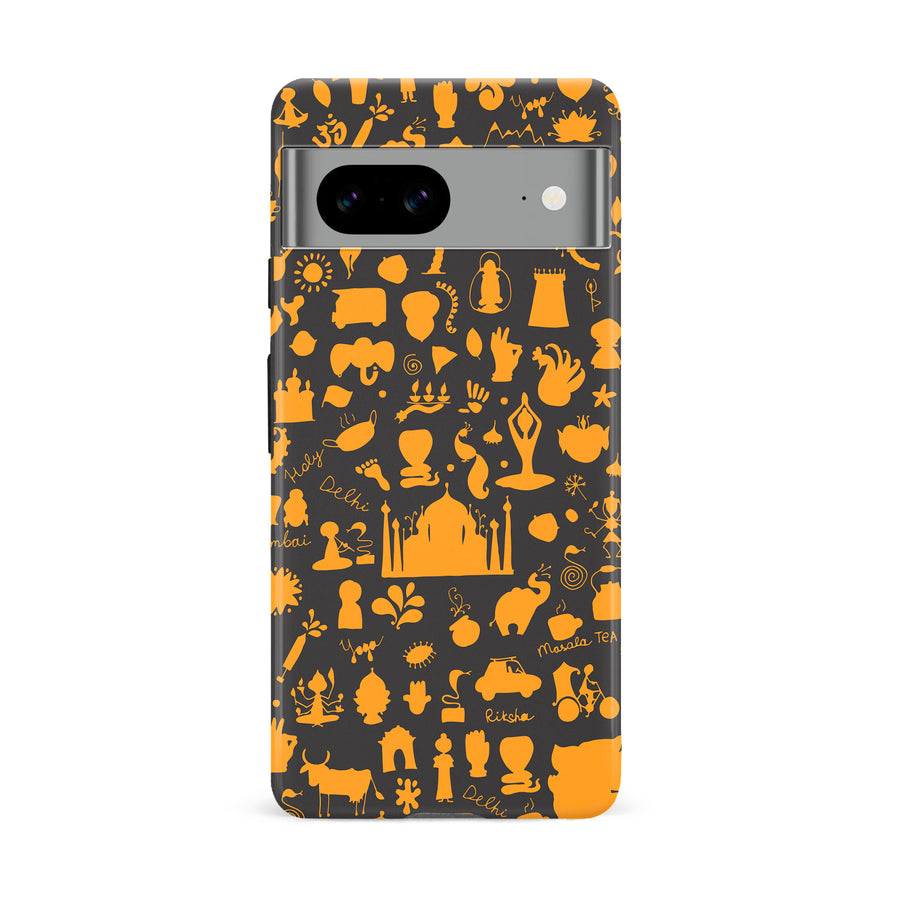 Google Pixel 8A Taste of India Phone Case in Black