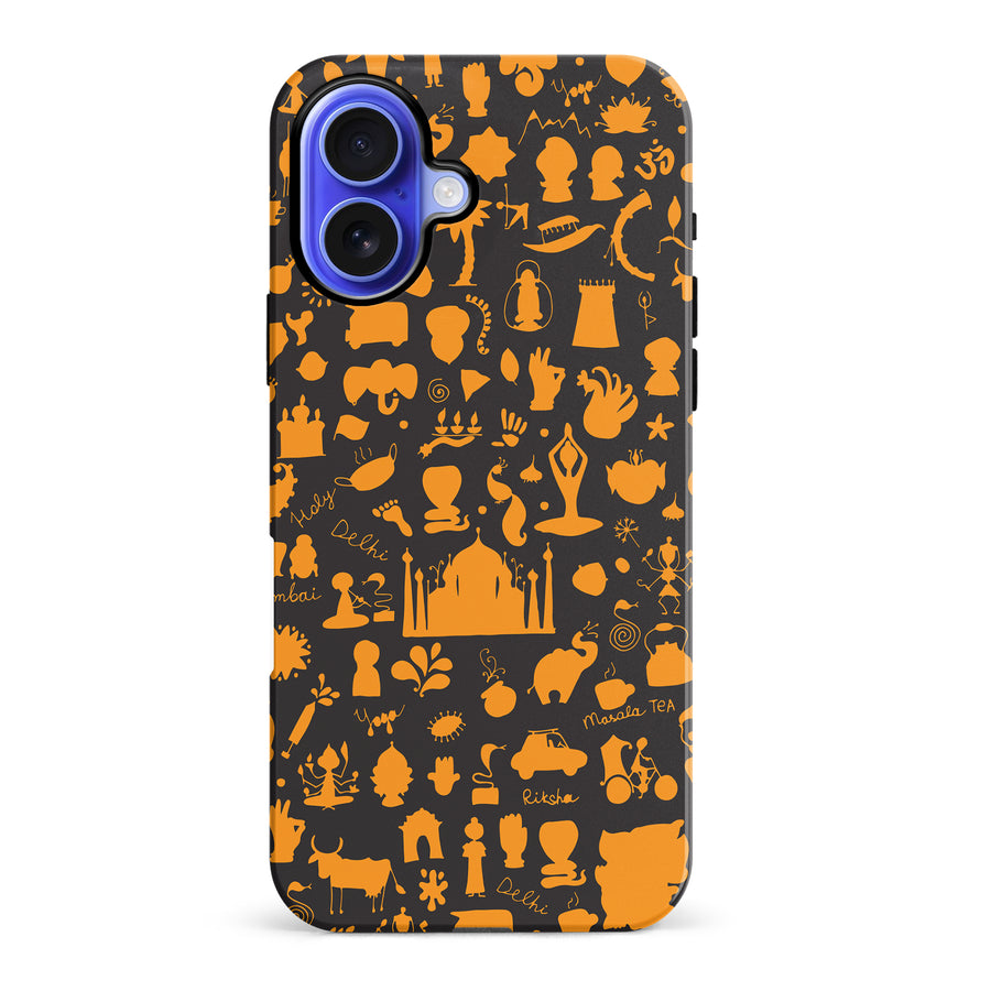 iPhone 16 Plus Taste of India Phone Case in Black
