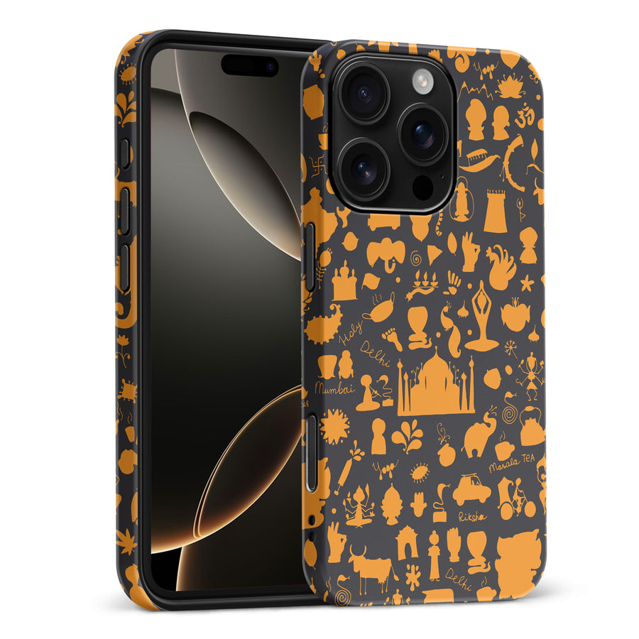 iPhone 16 Pro Max Taste of India Phone Case in Black