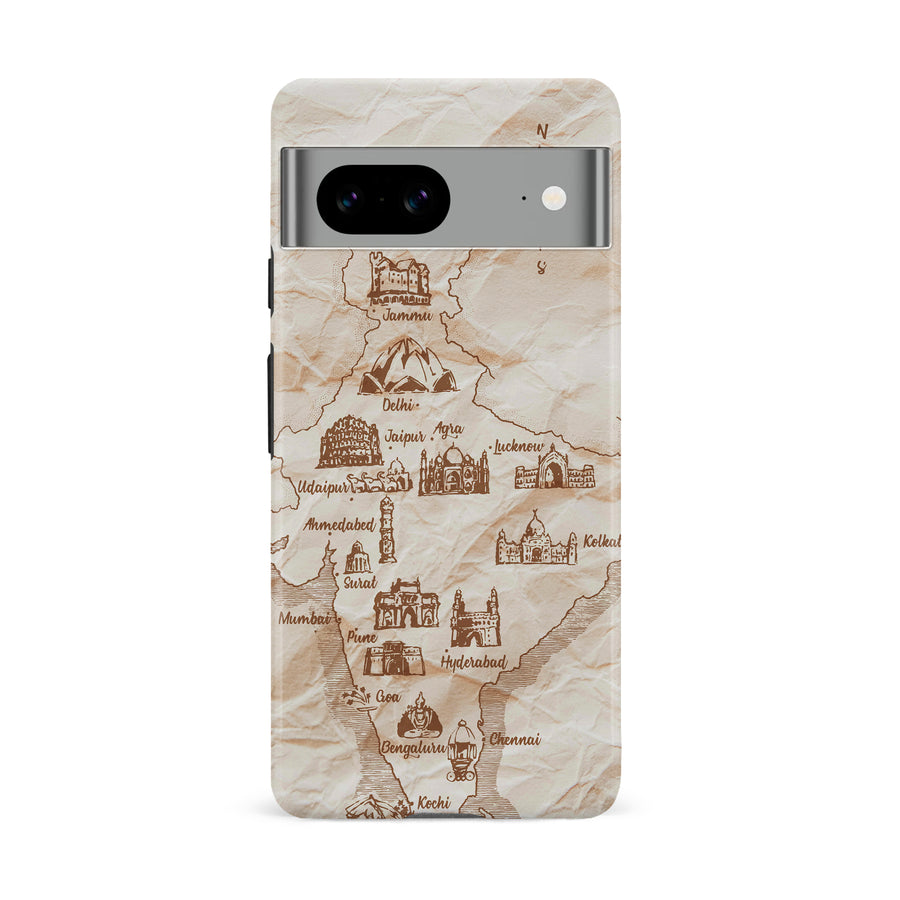 Google Pixel 8A Map of India Phone Case