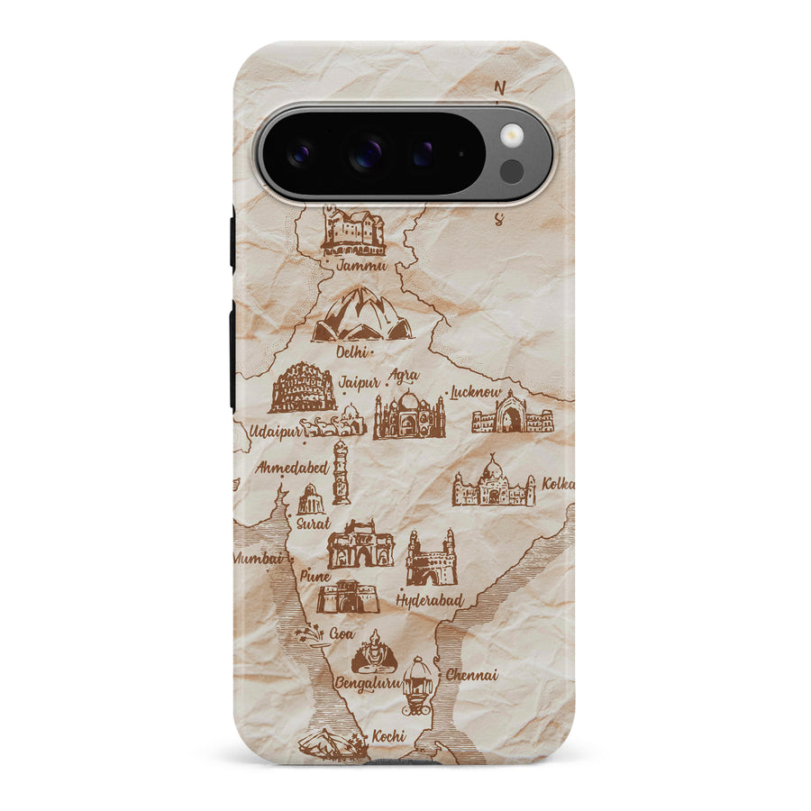 Google Pixel 9 Pro Map of India Phone Case