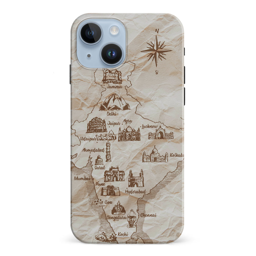 iPhone 15 Map of India Phone Case