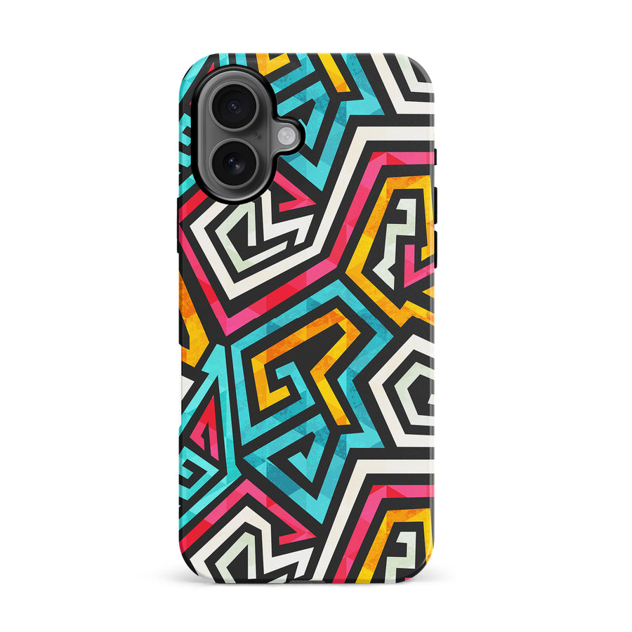 iPhone 16 Tribal Graffiti One Phone Case