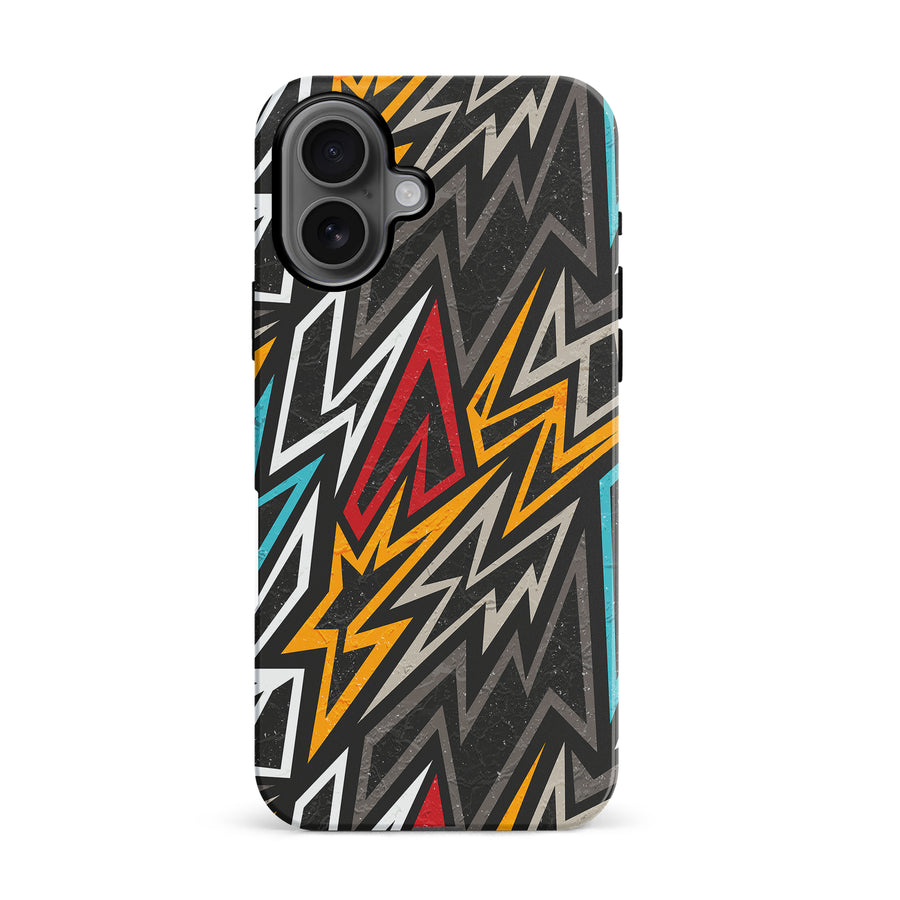 iPhone 16 Tribal Graffiti Two Phone Case