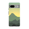 Google Pixel 8A Mountains Silhouettes Phone Case in Green