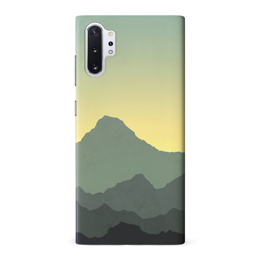 Samsung Galaxy Note 10 Pro Mountains Silhouettes Phone Case in Green