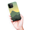 iPhone 15 Pro Max Mountains Silhouettes Phone Case in Green