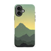 iPhone 16 Mountains Silhouettes Phone Case in Green