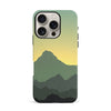 iPhone 16 Pro Mountains Silhouettes Phone Case in Green