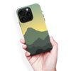 iPhone 16 Pro Max Mountains Silhouettes Phone Case in Green