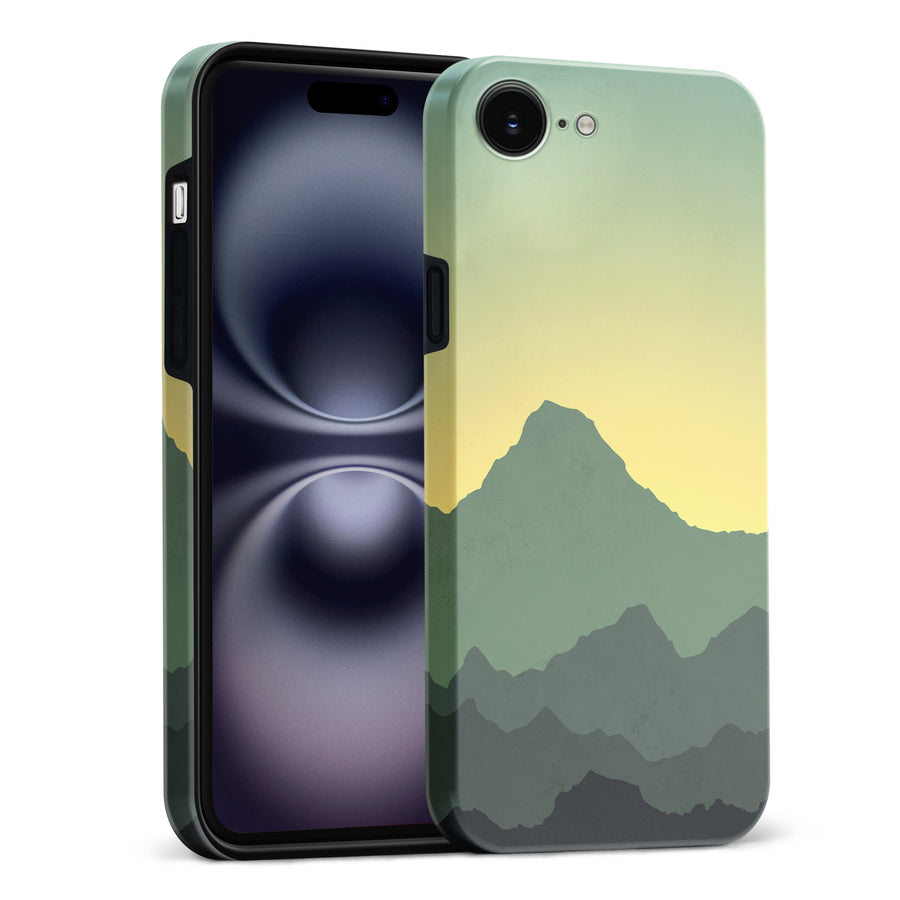 Mountains Silhouettes Phone Case in Green