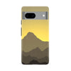 Google Pixel 8A Mountains Silhouettes Phone Case in Yellow