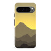 Google Pixel 9 Pro Mountains Silhouettes Phone Case in Yellow