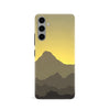 Samsung Galaxy S24 Mountains Silhouettes Phone Case in Yellow
